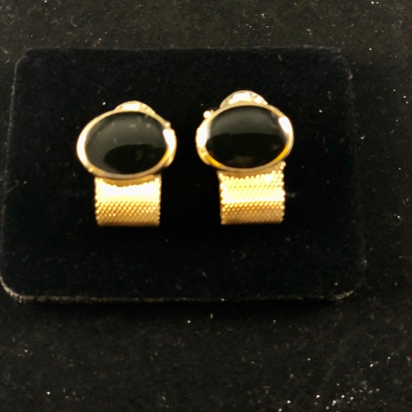 Never worn, vintage 14KT  layered mesh cuff links - Picture 3 of 4